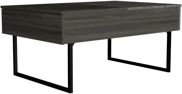 Alt view image 6 of 7 - Lift Top Coffee Table 2 Dazza, One Drawer, Espresso / Onyx Finish