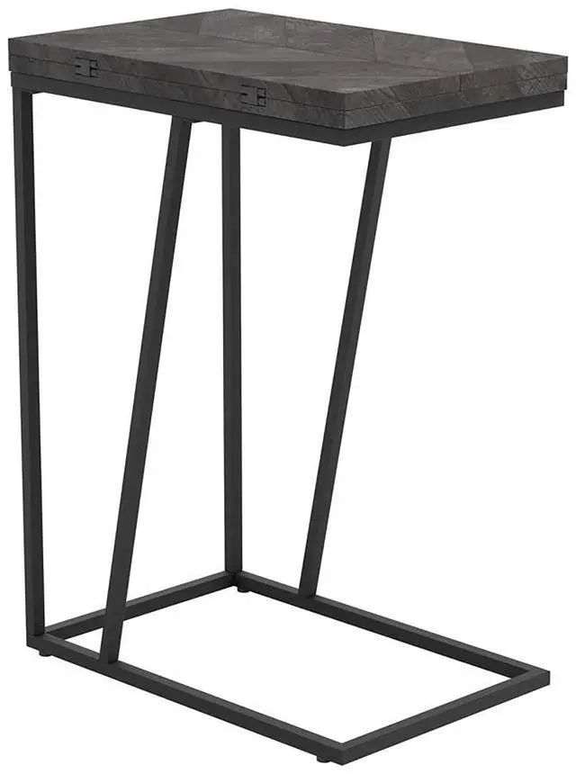 Alt view image 2 of 6 - Rustic Grey and Sandy Black Rectangle Accent Table