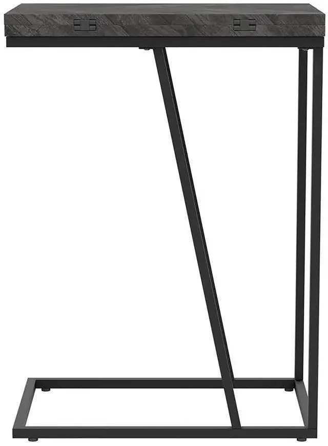 Alt view image 3 of 6 - Rustic Grey and Sandy Black Rectangle Accent Table