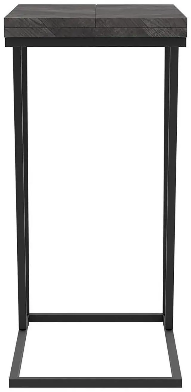 Alt view image 5 of 6 - Rustic Grey and Sandy Black Rectangle Accent Table