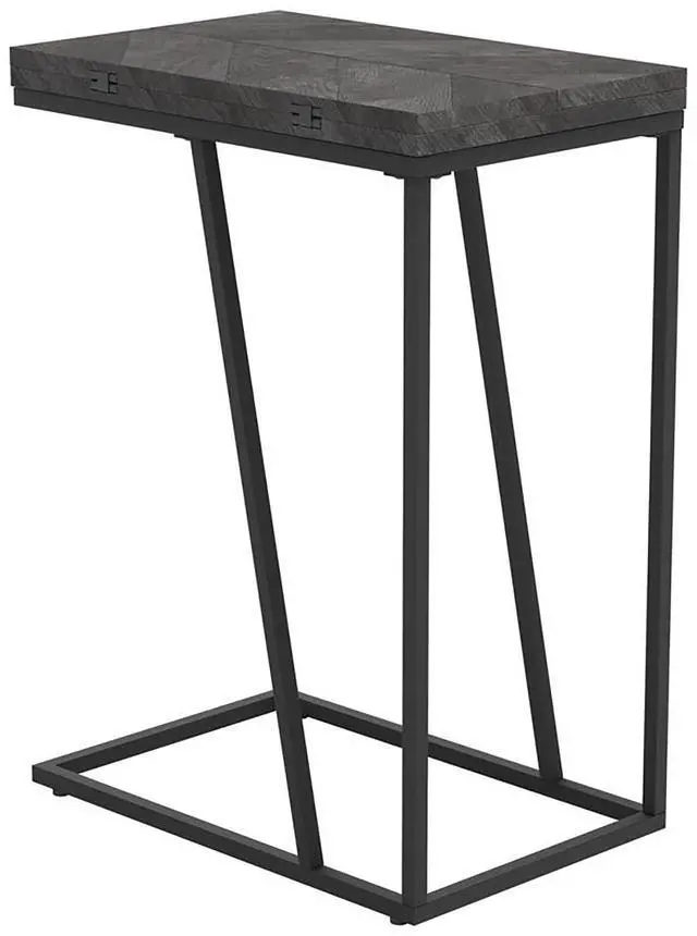Alt view image 6 of 6 - Rustic Grey and Sandy Black Rectangle Accent Table