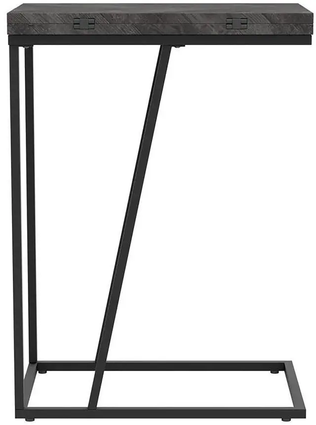 Alt view image 4 of 6 - Rustic Grey and Sandy Black Rectangle Accent Table