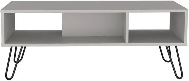 Alt view image 5 of 7 - Vassel Coffee Table, Hairpin Legs, Two Shelves