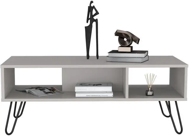 Alt view image 7 of 7 - Vassel Coffee Table, Hairpin Legs, Two Shelves