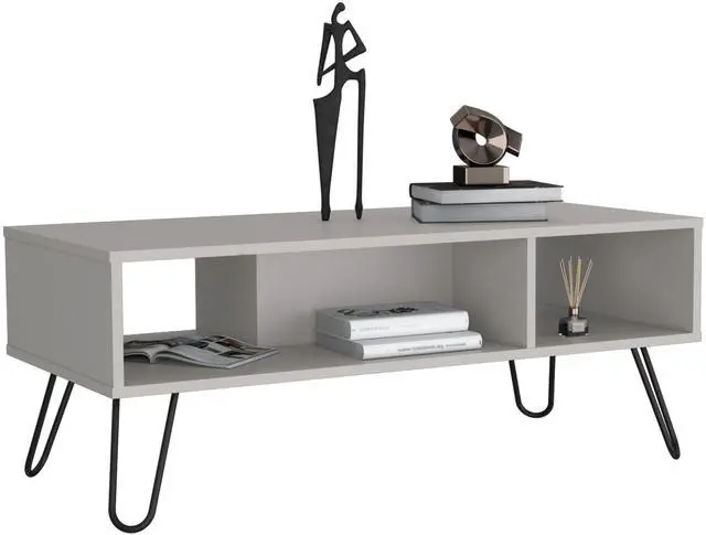 Alt view image 6 of 7 - Vassel Coffee Table, Hairpin Legs, Two Shelves