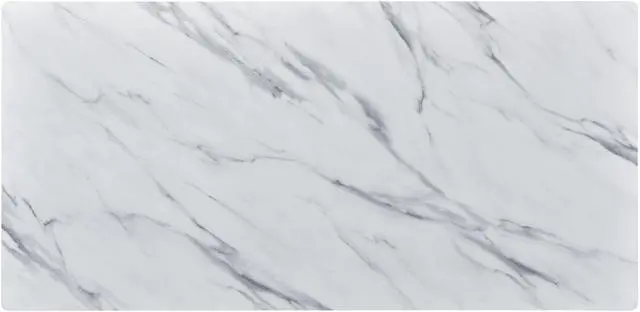 Alt view image 4 of 5 - Landon 47" Coffee Table with Glass White Marble Texture Top and Bent Wood Design