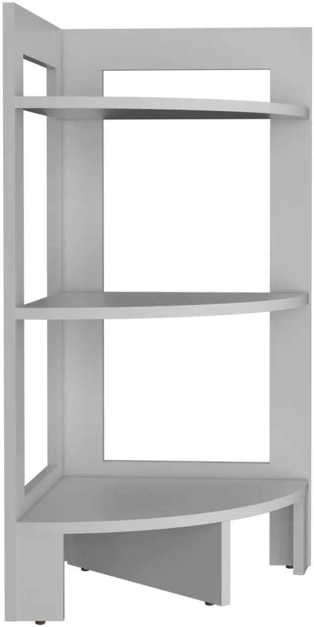 Alt view image 2 of 7 - Riga Corner 3-Tier Shelf Side Table  31.7" High , Sofa Table, End Table with Tray