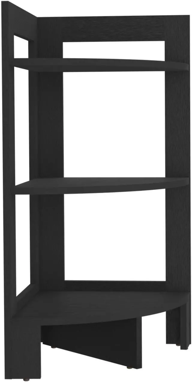 Alt view image 2 of 7 - Riga Corner 3-Tier Shelf Side Table  31.7" High , Sofa Table, End Table with Tray