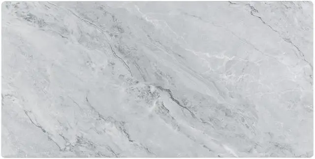 Alt view image 4 of 5 - Landon 47" Coffee Table with Glass Gray Marble Texture Top and Bent Wood Design