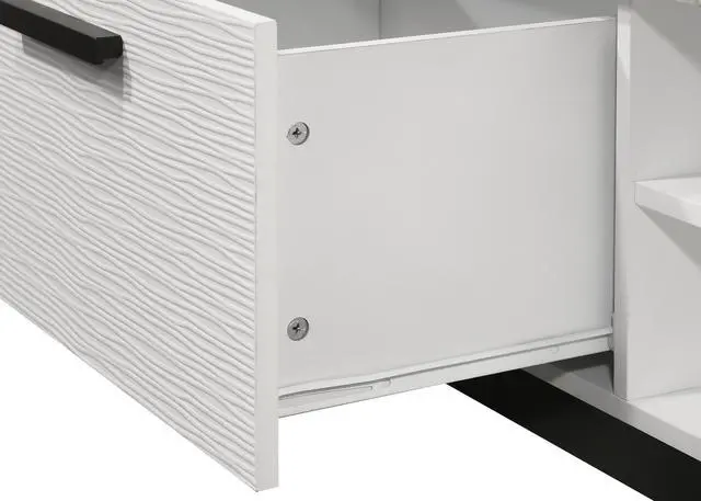 Alt view image 5 of 6 - Matilda 47" White Coffee Table with White Faux Marble Top