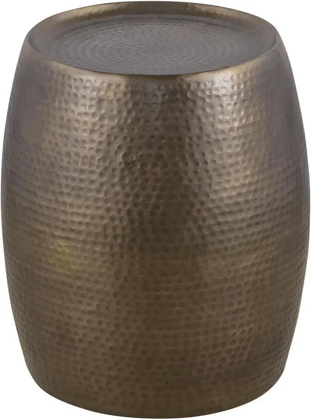Alt view image 3 of 6 - ET501 Modern Contemporary Aluminum material 21" Height End Table, Side Table with Glossy Hand Hammered Design Antique Gold      same asG150108435  (NJ inventory)