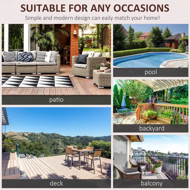 Alt view image 7 of 7 - Outdoor PE Wicker Side Table, Small Square Rattan End Table, All-Weather Material Coffee Table for Garden, Balcony, Backyard, Brown