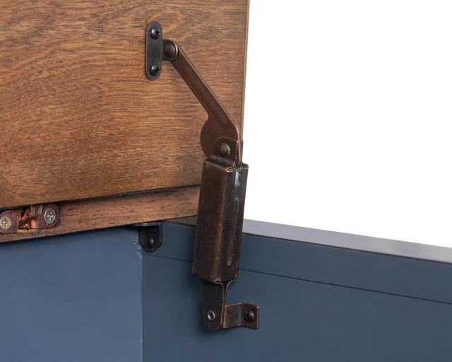 Alt view image 6 of 7 - 40 inch Lift-Top Coffee Table, No Assembly Required, Corduroy Blue Finish