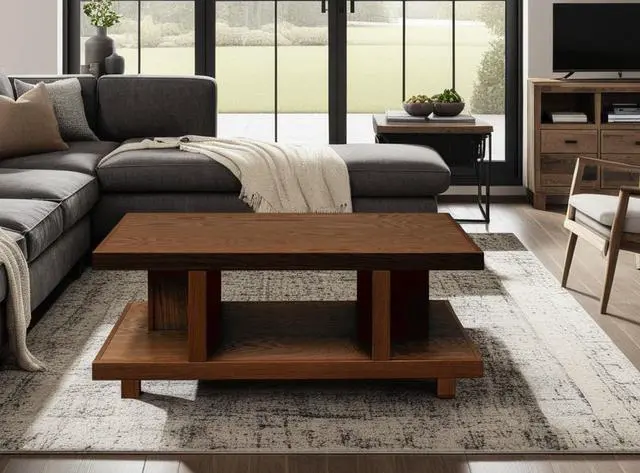 Alt view image 2 of 4 - Laurel Canyon 49 inch Coffee Table, No Assembly Required, Oak Bourbon Finish