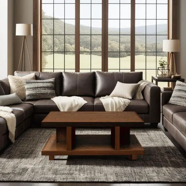 Main image of Laurel Canyon 49 inch Coffee Table, No Assembly Required, Oak Bourbon Finish