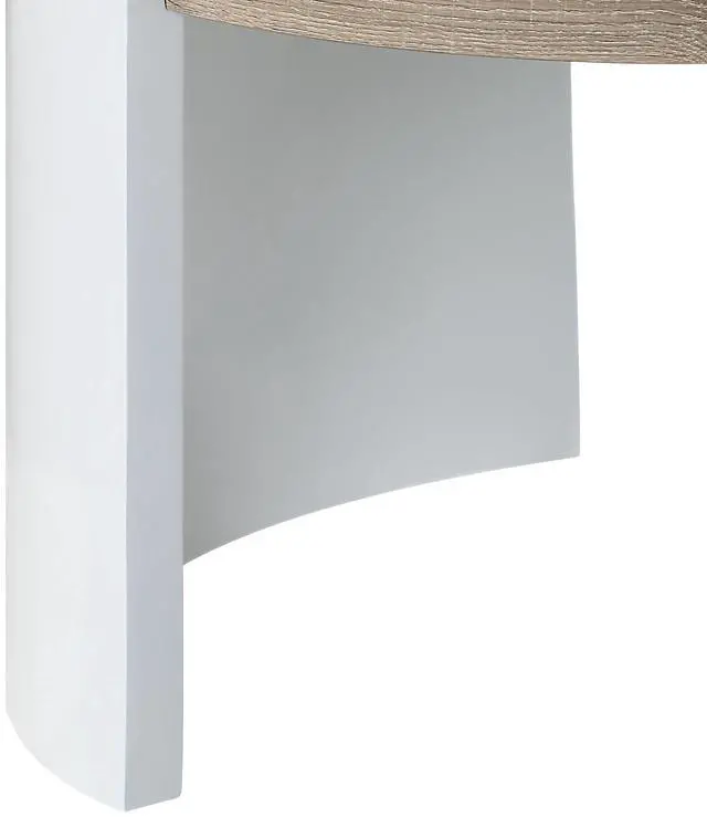 Alt view image 5 of 7 - Oak and White High Gloss 1-Drawer Coffee Table