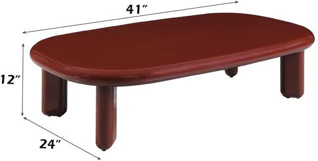 Alt view image 3 of 4 - Eddie  Red High Gloss Coffee Table