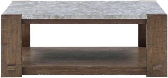 Alt view image 2 of 7 - Libby - Sintered Stone Coffee Table With Casters - Brown