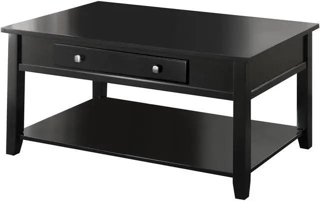 Alt view image 3 of 4 - Malachi Black Finish Coffee Table W/Lift Top