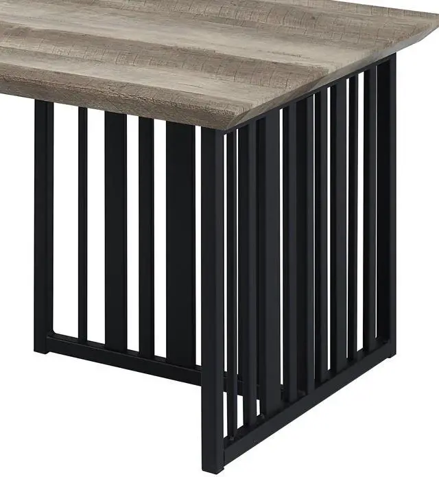 Alt view image 6 of 6 - Zudora Antique Oak & Black Finish Coffee Table
