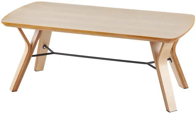 Alt view image 3 of 5 - Folia Mid-Century Modern Coffee Table in Natural Wood by LumiSource