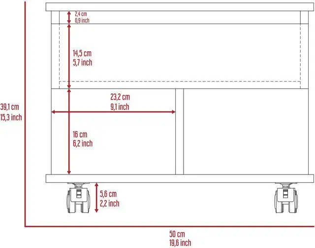 Alt view image 7 of 7 - Dark Brown 1-Drawer 1-Shelf Lift Top Coffee Table