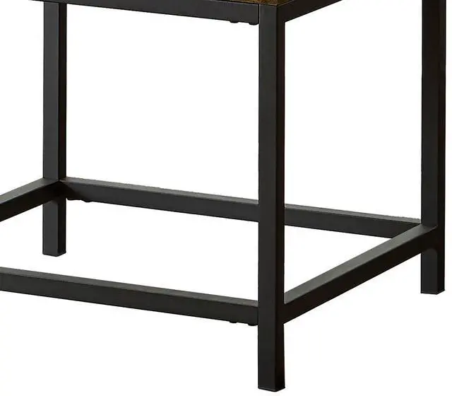 Alt view image 4 of 5 - Brown Oak and Sandy Black Square End Table