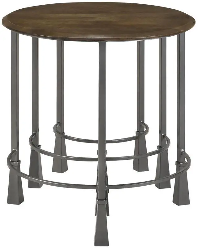 Alt view image 5 of 7 - Natural and Gunmetal 3-Piece Nesting Table