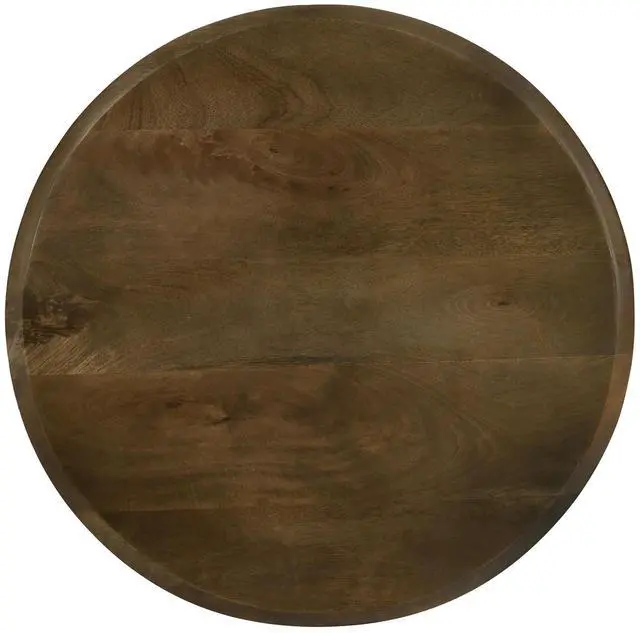 Alt view image 7 of 7 - Natural and Gunmetal 3-Piece Nesting Table