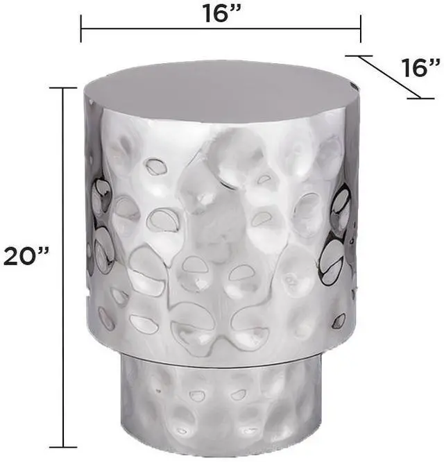 Alt view image 2 of 7 - ET-90-30-16 END Table Modern Style Table made with Metal in Silver