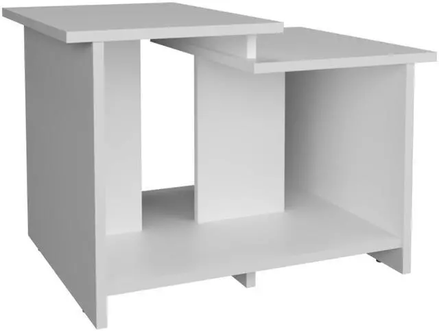 Alt view image 2 of 7 - Weman 23.6" W  Coffee Table with Open Shelf Living Room, Home Office Storage White