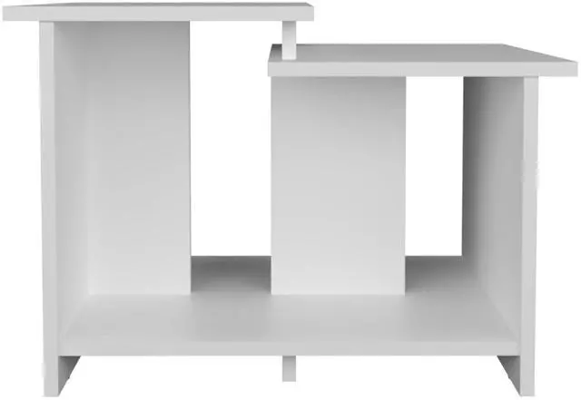 Alt view image 5 of 7 - Weman 23.6" W  Coffee Table with Open Shelf Living Room, Home Office Storage White