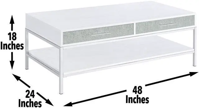 Alt view image 3 of 6 - Mirage - Coffee Table - White