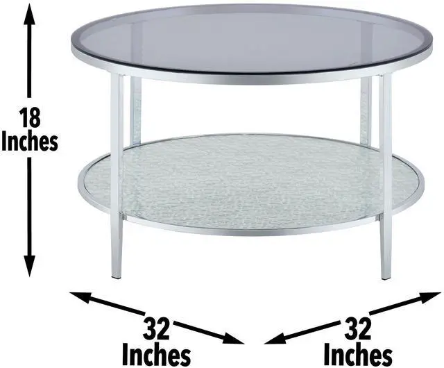 Alt view image 3 of 7 - Frostine - Round Coffee Table - Silver
