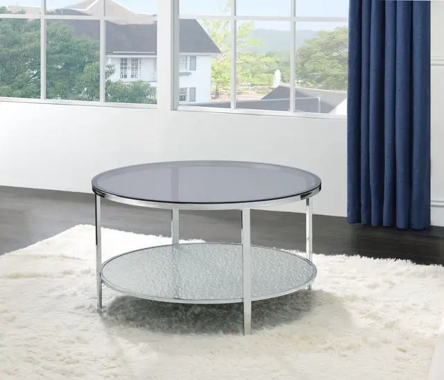 Alt view image 4 of 7 - Frostine - Round Coffee Table - Silver