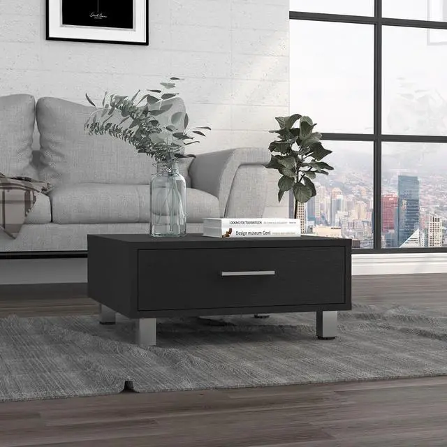 Main image of Coffee Table Albuquerque, One Drawer, Black Wengue Finish