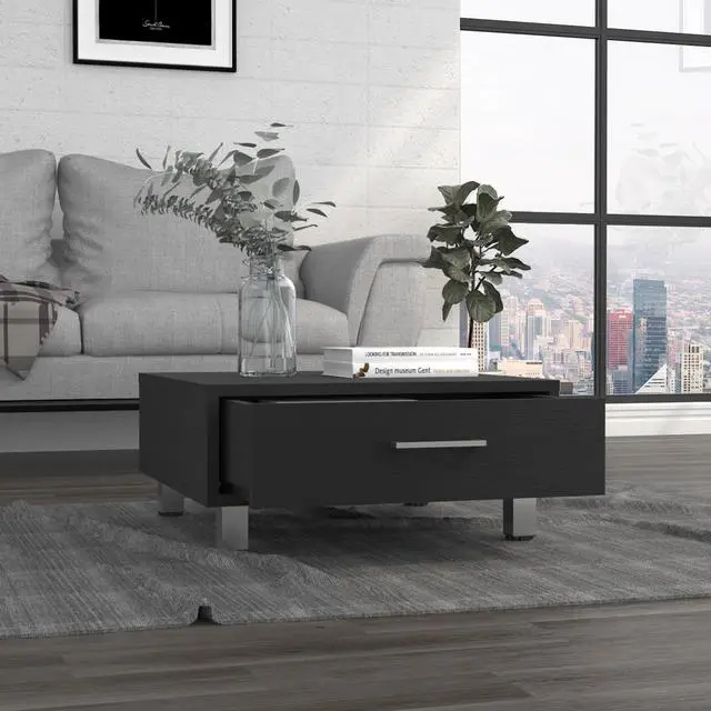 Alt view image 2 of 7 - Coffee Table Albuquerque, One Drawer, Black Wengue Finish