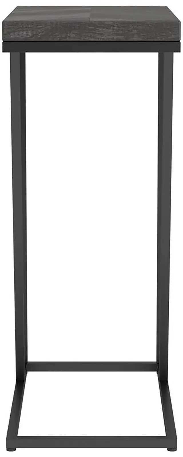 Alt view image 6 of 7 - Rustic Grey Herringbone and Sandy Black Accent Table