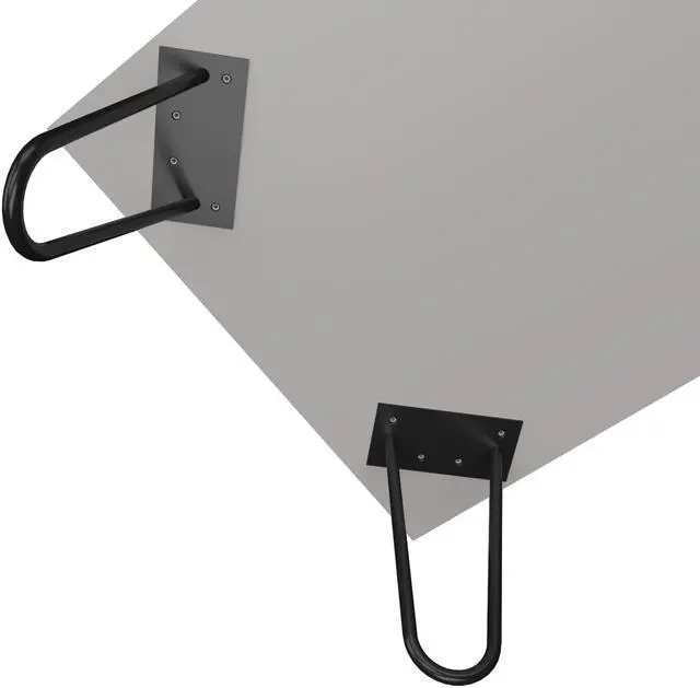Alt view image 7 of 7 - Bagdad Coffe table in Melamine, Hairpin Legs, Smoke