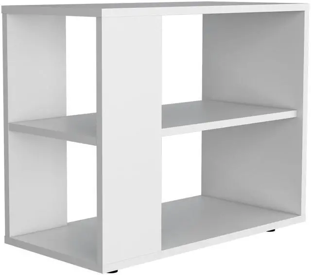 Alt view image 2 of 7 - Rio Verde Side Table in Melamine with Open Storage, White