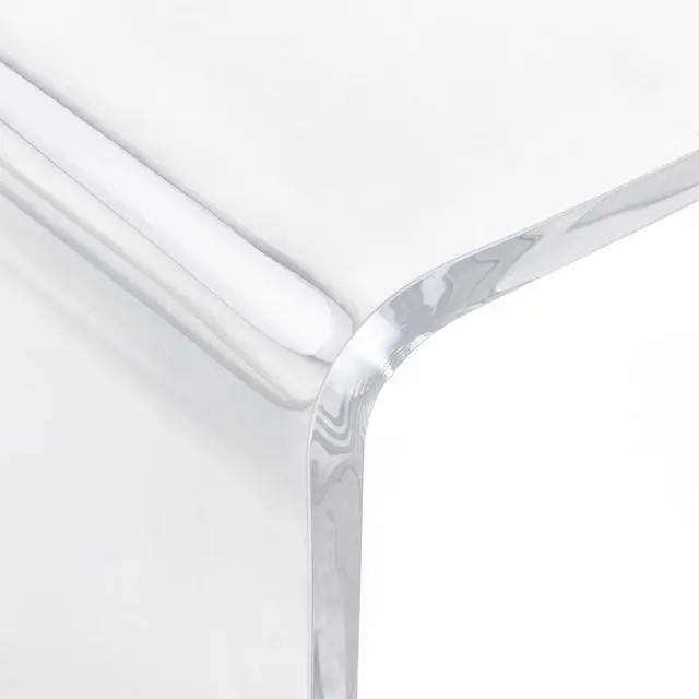 Alt view image 5 of 5 - 32" Long Rectangle All Acrylic 15mm Thick Waterfall Coffee Table, Clear