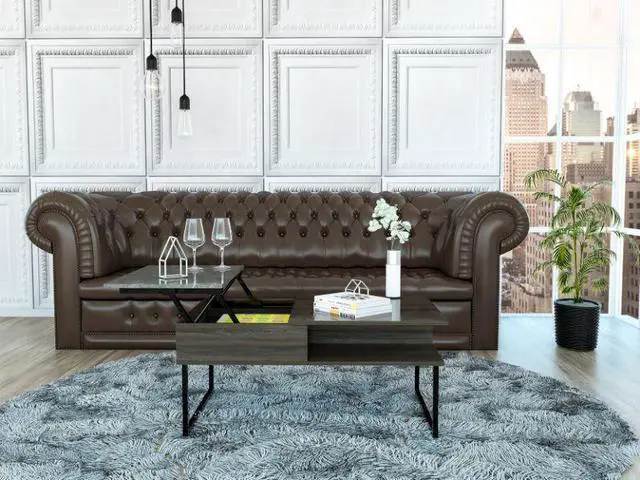 Main image of Lift Top Coffee Table Juvve, One Shelf, Carbon Espresso / Onyx Finish