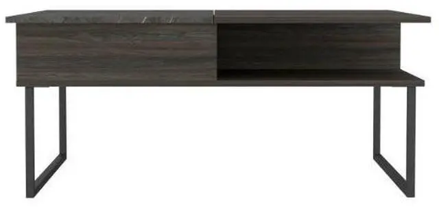 Alt view image 7 of 7 - Lift Top Coffee Table Juvve, One Shelf, Carbon Espresso / Onyx Finish