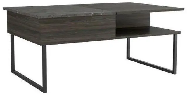 Alt view image 2 of 7 - Lift Top Coffee Table Juvve, One Shelf, Carbon Espresso / Onyx Finish