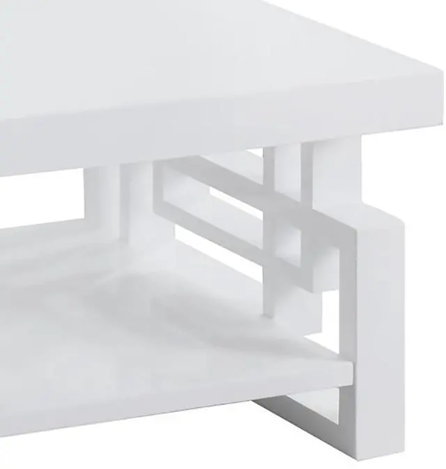Alt view image 3 of 5 - High Glossy White Rectangular Coffee Table