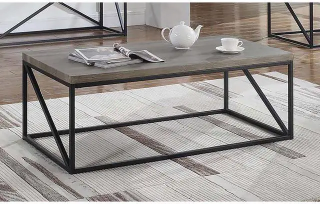 Main image of Sonoma Grey and Black Rectangular Coffee Table