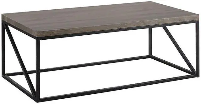 Alt view image 2 of 6 - Sonoma Grey and Black Rectangular Coffee Table