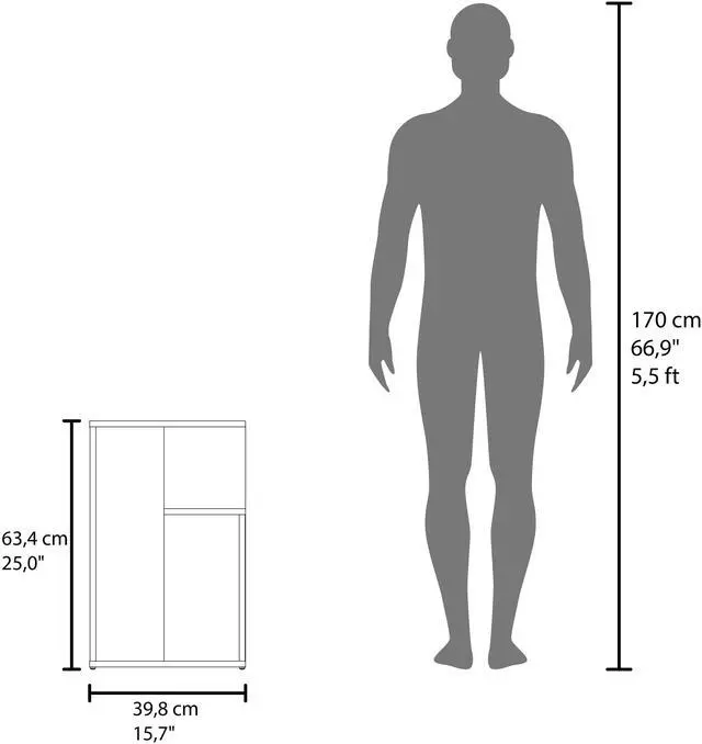 Alt view image 4 of 7 - Everet 25" High 3-Tier Open Shelf Side Table, Onix - White