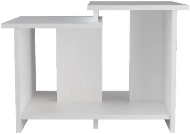 Alt view image 3 of 6 - White Coffee Table with Open Storage