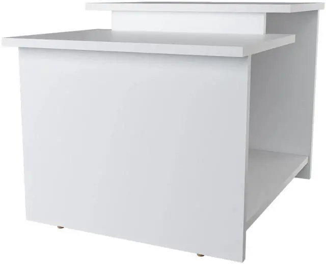 Alt view image 2 of 6 - White Coffee Table with Open Storage